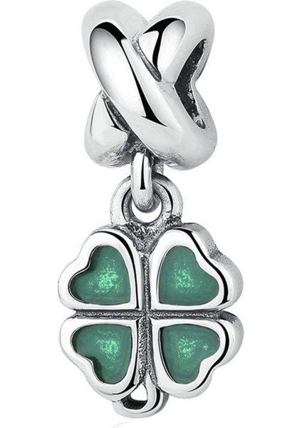 Sallantılı Yonca Gümüş Charm NUR-BL12460