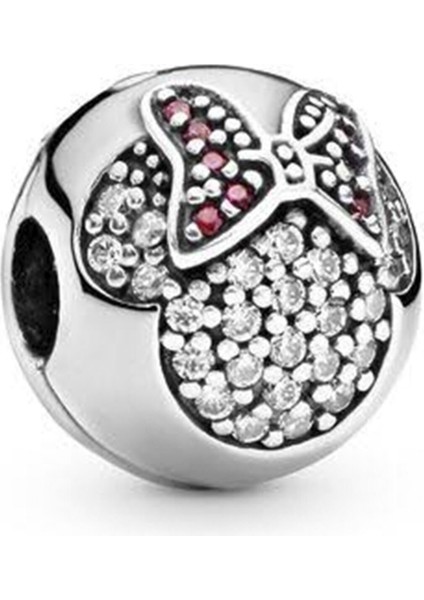 Mickey Mouse Yuvarlak Gümüş Charm NUR-BL10036 fiyatları