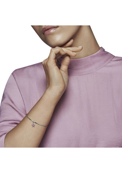 Pembe Taşlı Yıldız Me Gümüş Charm NUR-BL00102 fırsatları