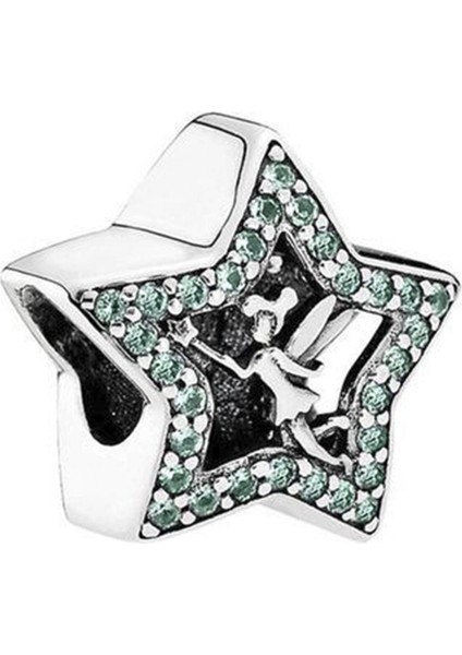 Disney Peter Pan Tinkerbell Star Gümüş Charm NUR-BL00069