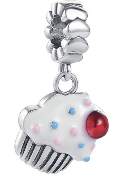 Cupcake Gümüş Charm NUR-BL01262