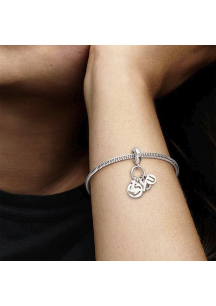 I Love You Sallantılı Gümüş Charm NUR-BL01278 fiyatları