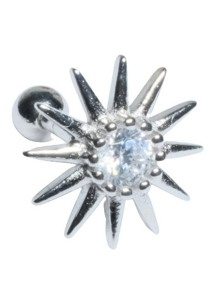 Güneş Tragus Gümüş Küpe NUR-KP00263