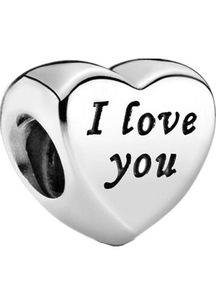 Kalp Gümüş Charm NUR-BL01783