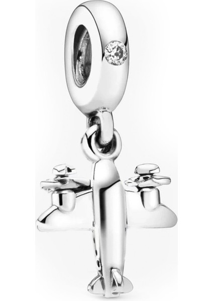 Uçak Gümüş Charm NUR-BL00296