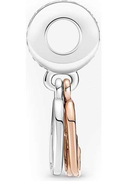 İç İçe Kalpler Sallantılı Gümüş Charm NUR-BL00273 fiyatları