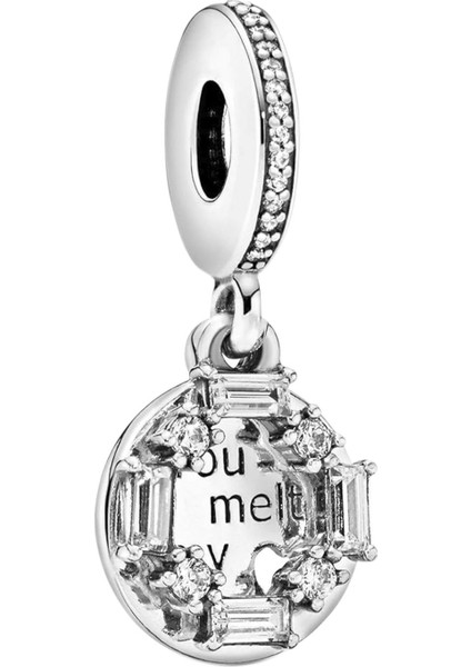 You Melt My Işıltılı Gümüş Charm NUR-BL01741