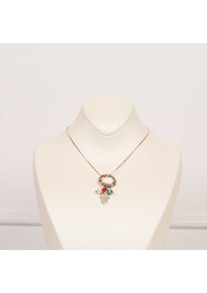 Rose Fatma Ana Eli Gümüş Kolye NUR-KL00210