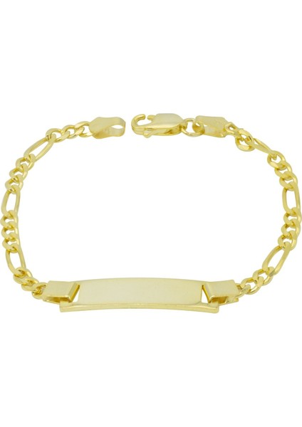 Sarı Rodajlı Çocuk Gümüş Bileklik NUR-BL02418