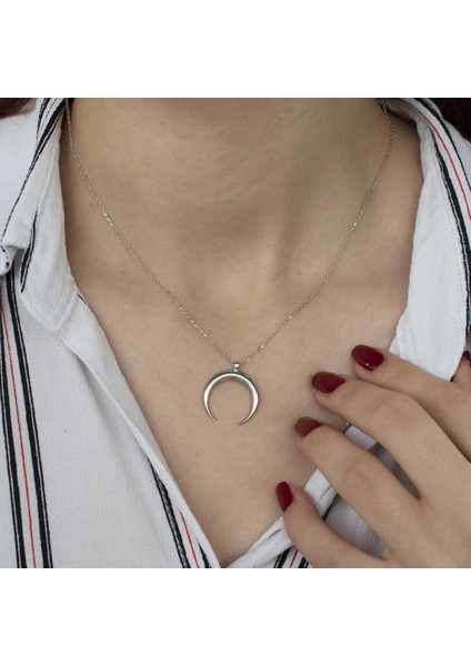 Hilal Gümüş Kolye NUR-KL00109