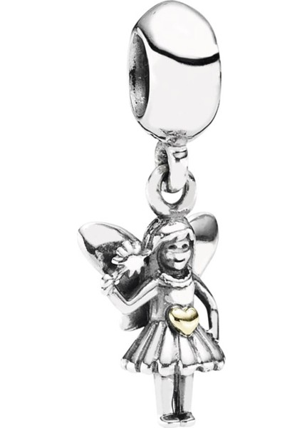 Sallantılı Gümüş Melek Gümüş Charm NUR-BL12483