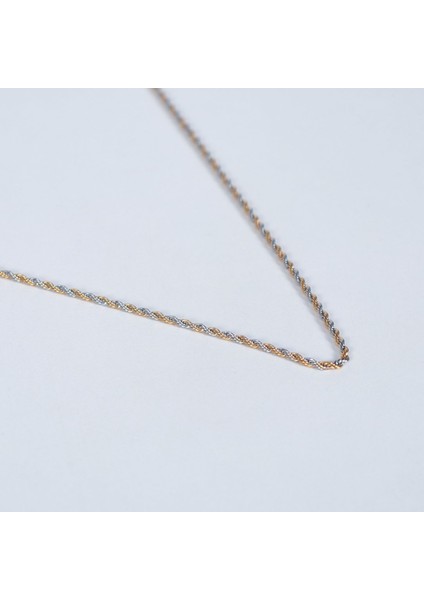 Erkek İki Renk Burgu Model Çelik Kolye NUR-KL41222