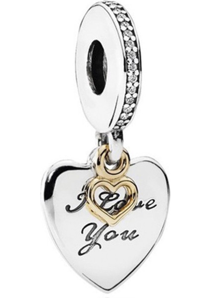 Kalp Gümüş Charm NUR-BL01056