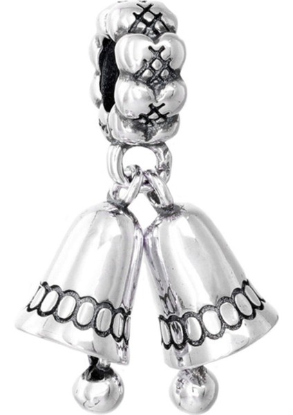 Sallantılı Zil Gümüş Charm NUR-BL08801