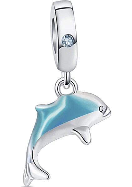 Yunus Balığı Gümüş Charm NUR-BL00054