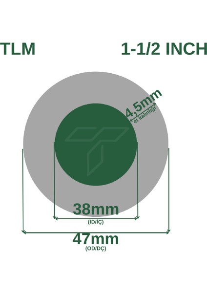 Termo Alçak Basınçlı Su Hortumu 50 Metre 1 1/2 Inch Iç Çap: 38 mm