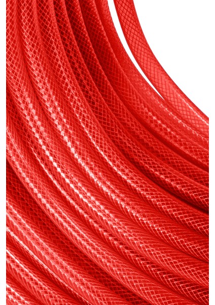 Pvc Şeffaf Örgülü Hortum Kırmızı Renk 2 (Iç Çap 50 Mm) 50 Metre