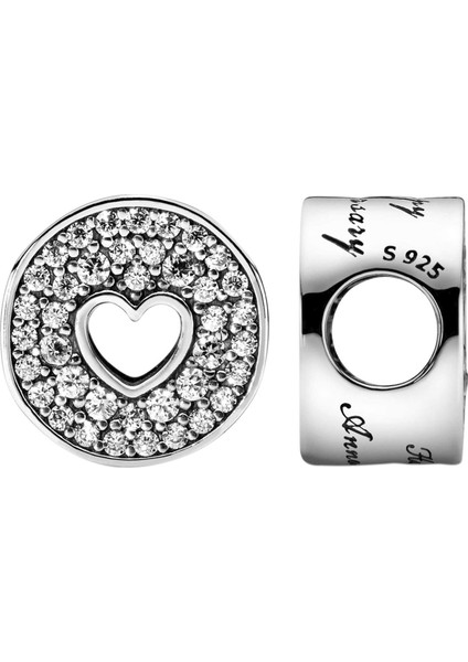 Işıltılı Yıl Dönümü Gümüş Charm NUR-BL00181 fiyatları