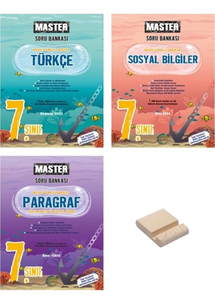 7. Sınıf Master Türkçe Sosyal Bilgiler ve Paragraf Soru Bankası 3lü Set