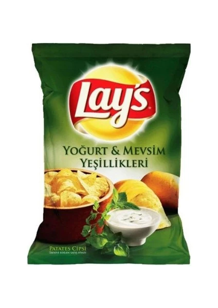 Lays Yoğurt Ve Mevsim Yeşillikleri Cips 98 Gr