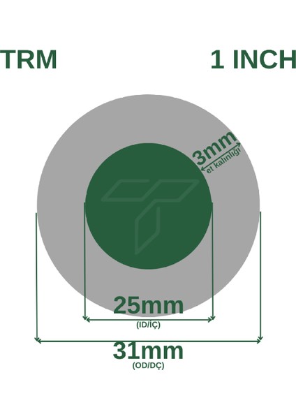 Termo Alçak Basınçlı Su Hortumu Tırtıklı 50 Metre 1 Inch İç Çap: 25 mm