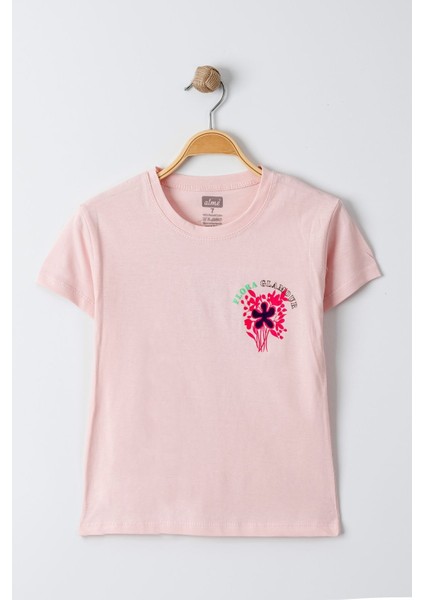 3-7 Yaş Baskılı Çocuk T-Shirt Pembe - 624065.1576.