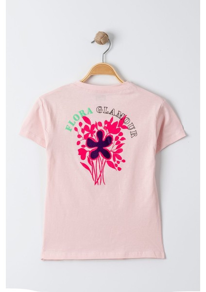 3-7 Yaş Baskılı Çocuk T-Shirt Pembe - 624065.1576.