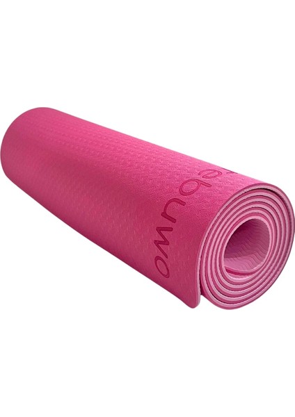 Çift Taraflı 6mm TPE Kaydırmaz Yoga Matı Pilates Minderi Pembe183 X 63 cm