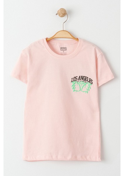 8-12 Yaş Baskılı Çocuk T-Shirt Pembe - 724093.1576.