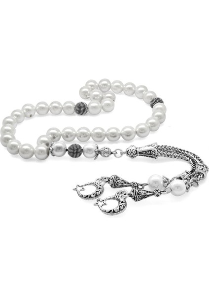 Kararmaz Metal Ayyıldız Püsküllü Küre Kesim Mayorka Inci Doğaltaş Tesbih fiyatları