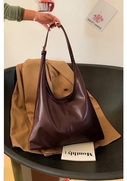 Kadın Bordo Astarlı Omuz Çantası