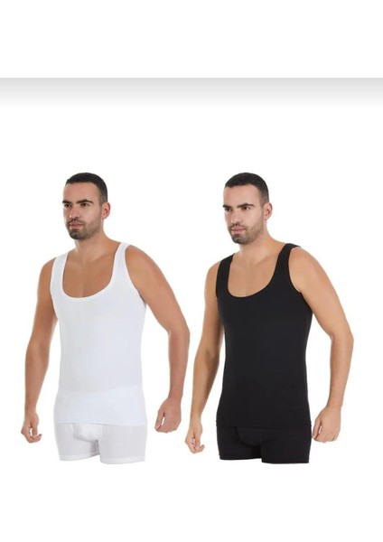 330-331 Erkek Modal Derin Yaka Çok Renkli Atlet 2 Adet