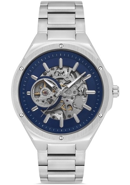 Otomatik Çelik Gri Mavi Kadran 44 mm Erkek Kol Saati