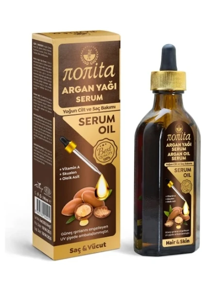 Argan Yağı Serum 100 ml (Yoğun Cilt ve Saç Bakımı)