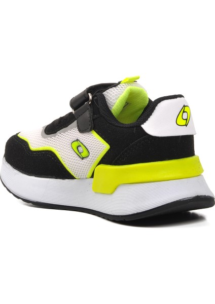 730-P Siyah-Beyaz-Fosfor Sarı Çocuk Spor Ayakkabı fırsatları