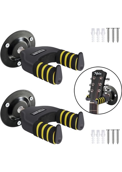 GPR-652X 2'Lİ SET Üst Kalite Gitar Duvar Askısı Standı Aparatı (2 Adet)