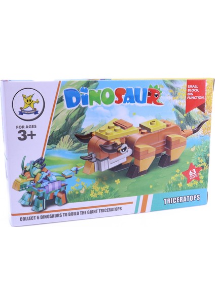 Dinosaur Dinozor Blok Oyuncak Seti 02 Triceratops