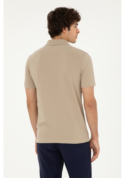 Erkek Açık Haki Tişört Basic 50279573-VR183 indirimleri