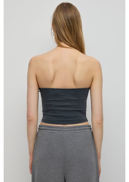 Straplez Büstiyer Bandeau Top Üst