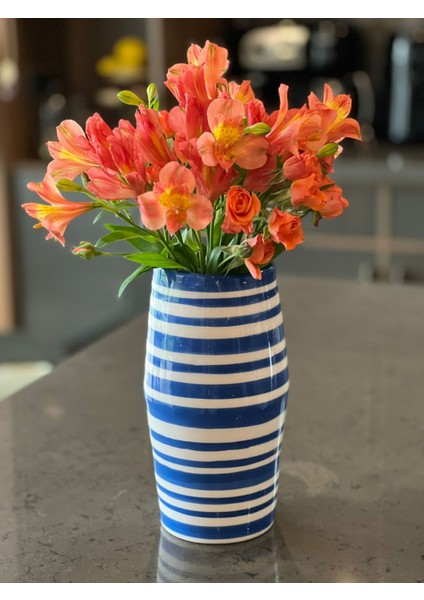 Lacivert Line Art Vazo fiyatları