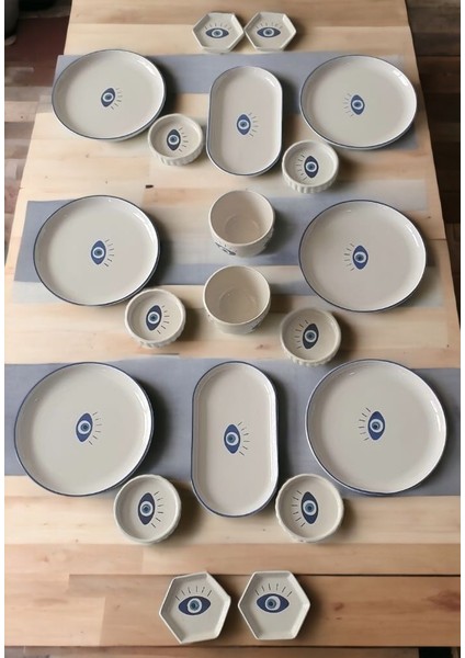 6 Kişilik 20 Parça Nazar Kahvaltı Seti