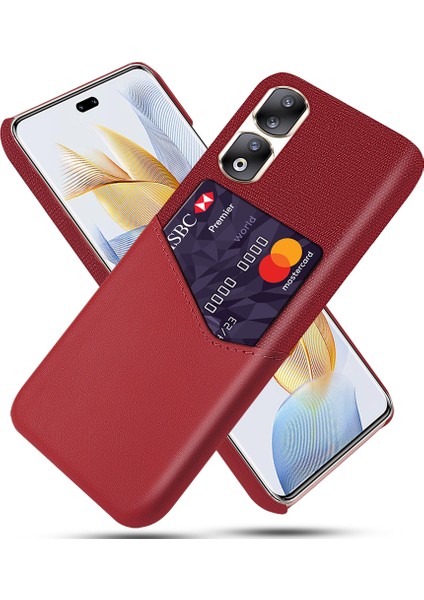 Honor 90 Pro Kart Tutucu Pu Deri Kaplamalı Pc Kılıf Kılıf Doku Koruyucu Telefon Kapağı (Yurt Dışından)