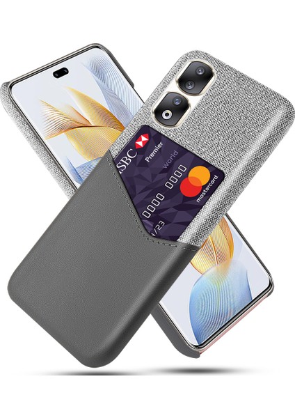Honor 90 Pro Kart Tutucu Pu Deri Kaplamalı Pc Kılıf Kılıf Doku Koruyucu Telefon Kapağı (Yurt Dışından)