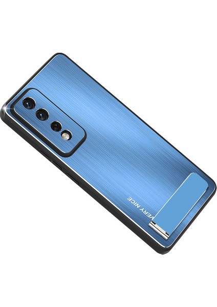 Honor 80 Gt 5g Kickstand Telefon Kılıfı Tpu Çerçeve Fırçalanmış Alüminyum Alaşım Arka Kapak (Yurt Dışından)