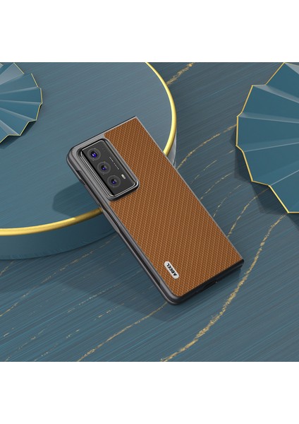 Honor Magic V2 5g Hard Pc + Pu Koruyucu Kılıf Karbon Fiber Doku Katlanır Telefon Kapağı (Yurt Dışından)
