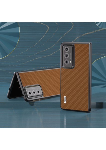Honor Magic V2 5g Hard Pc + Pu Koruyucu Kılıf Karbon Fiber Doku Katlanır Telefon Kapağı (Yurt Dışından)