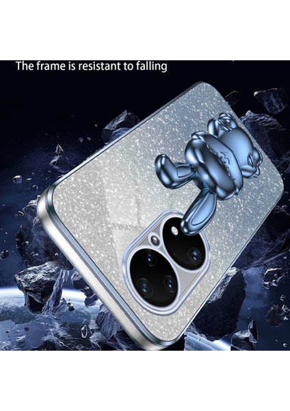 Huawei P50 Pro 4g Pc+Tpu Telefon Kılıfı Parıltılı Toz Kickstand Kapak (Yurt Dışından) modelleri