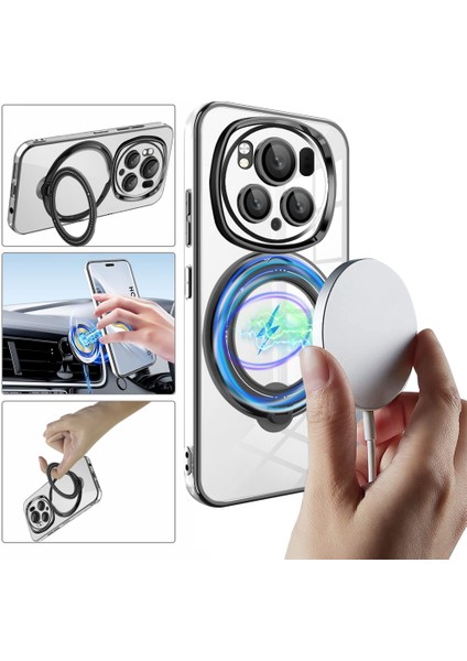 Honor Magic6 Pro 5g Manyetik Pc + Tpu Darbeye Dayanıklı Kickstand Kapağı (Yurt Dışından)