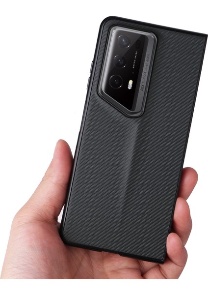Honor Magic V2 Rsr Karbon Fiber Doku Deri Kaplamalı Pc Telefon Kapağı (Yurt Dışından)