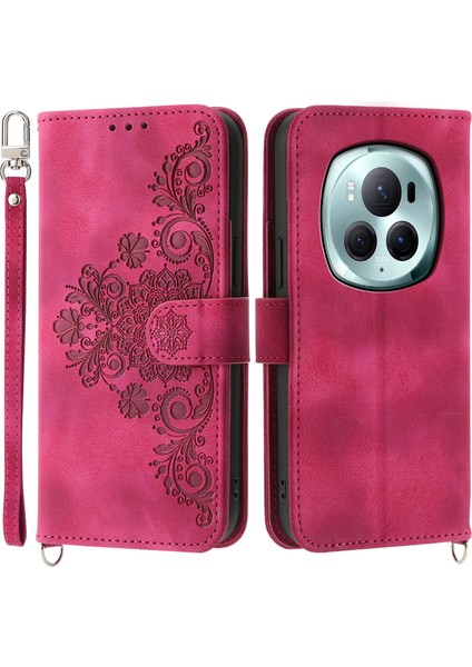 Honor Magic6 Pro 5g Cüzdan Pu Deri Crossbody Telefon Kapağı (Yurt Dışından)
